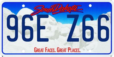 SD license plate 96EZ66