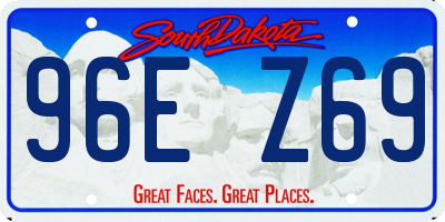 SD license plate 96EZ69