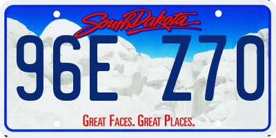 SD license plate 96EZ70