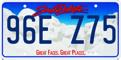 SD license plate 96EZ75
