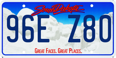 SD license plate 96EZ80