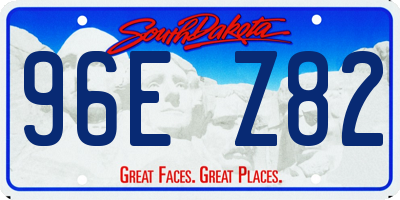 SD license plate 96EZ82