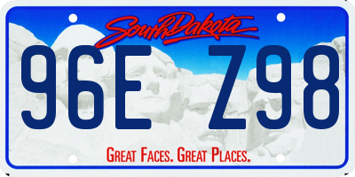 SD license plate 96EZ98