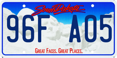 SD license plate 96FA05