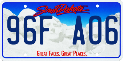SD license plate 96FA06