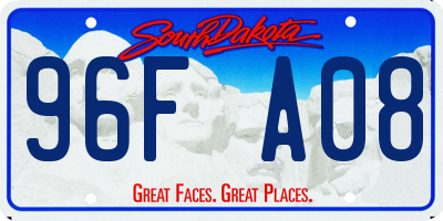 SD license plate 96FA08