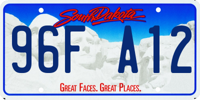 SD license plate 96FA12