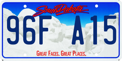 SD license plate 96FA15