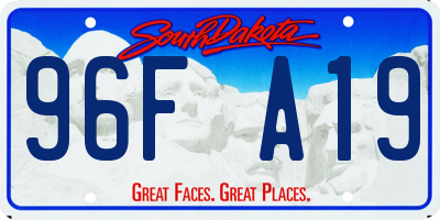 SD license plate 96FA19