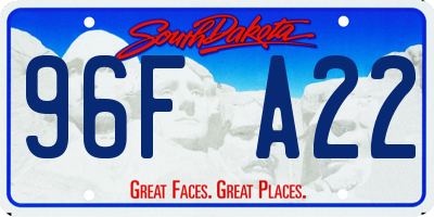 SD license plate 96FA22