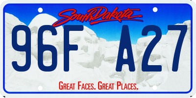 SD license plate 96FA27