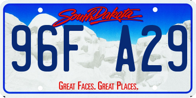 SD license plate 96FA29