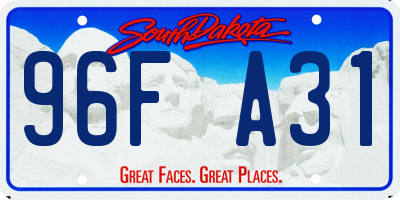SD license plate 96FA31