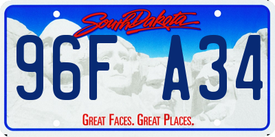 SD license plate 96FA34