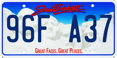 SD license plate 96FA37
