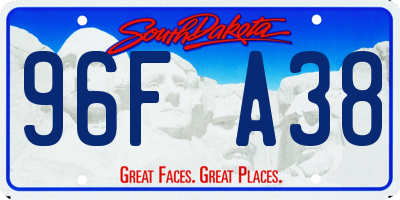 SD license plate 96FA38