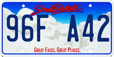 SD license plate 96FA42