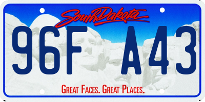 SD license plate 96FA43
