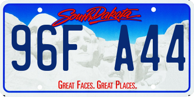 SD license plate 96FA44