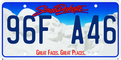 SD license plate 96FA46