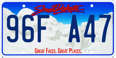 SD license plate 96FA47