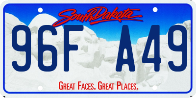 SD license plate 96FA49