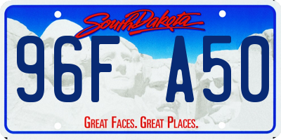 SD license plate 96FA50