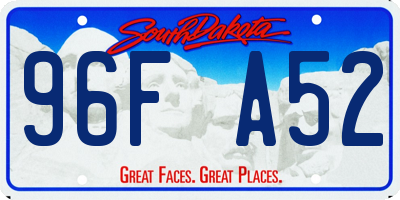 SD license plate 96FA52