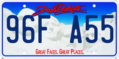 SD license plate 96FA55