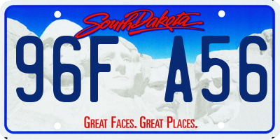SD license plate 96FA56