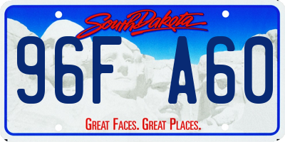 SD license plate 96FA60