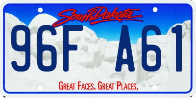 SD license plate 96FA61