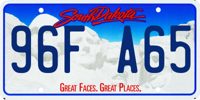 SD license plate 96FA65
