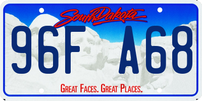 SD license plate 96FA68