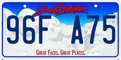 SD license plate 96FA75