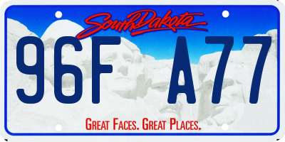 SD license plate 96FA77