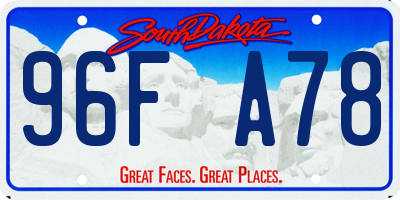 SD license plate 96FA78