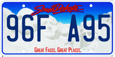 SD license plate 96FA95