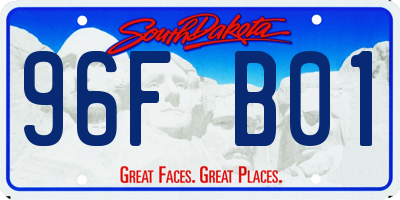 SD license plate 96FB01
