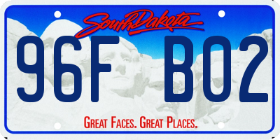 SD license plate 96FB02