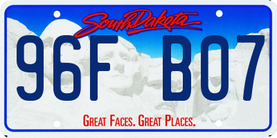 SD license plate 96FB07