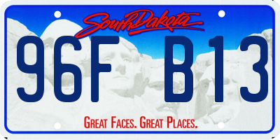 SD license plate 96FB13
