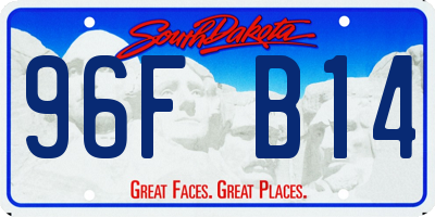 SD license plate 96FB14