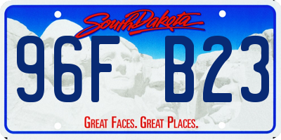 SD license plate 96FB23