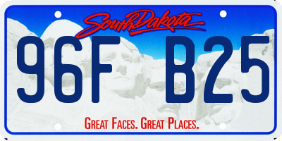 SD license plate 96FB25