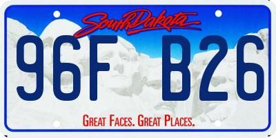 SD license plate 96FB26