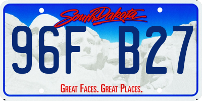 SD license plate 96FB27