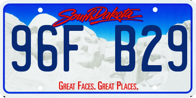 SD license plate 96FB29