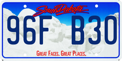 SD license plate 96FB30