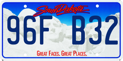 SD license plate 96FB32